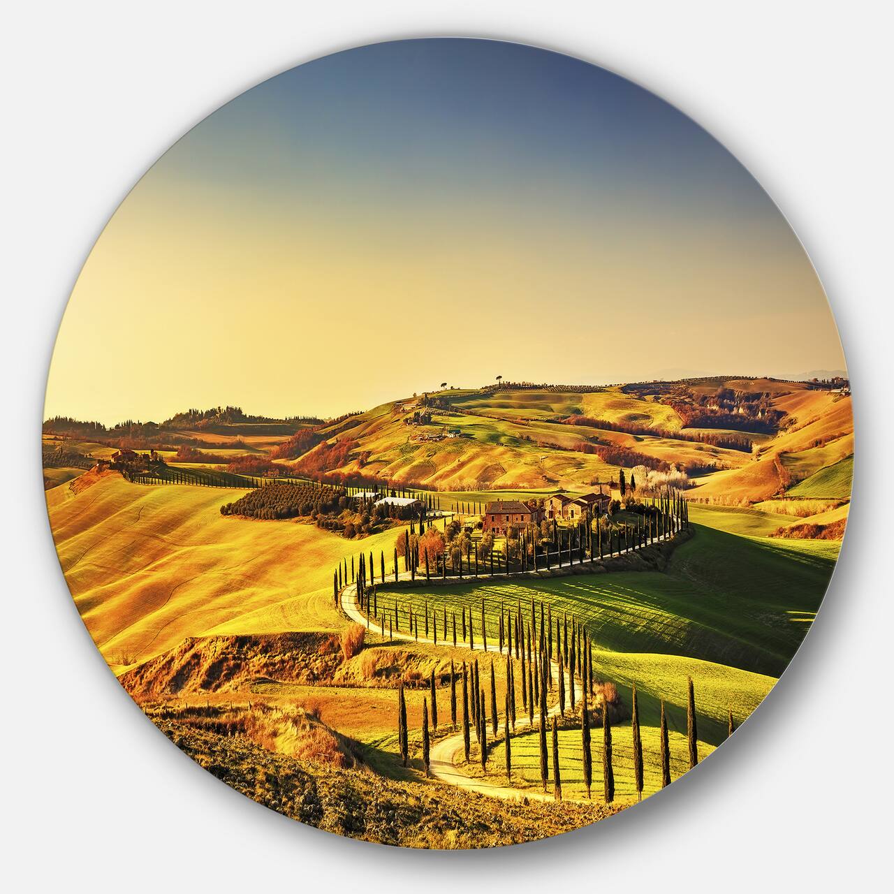 Designart - Crete Senesi Rural Landscape Tuscany' Oversized Landscape Wall Art Print